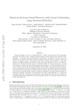 Human-in-the-Loop Causal Discovery under Latent Confounding using
  Ancestral GFlowNets