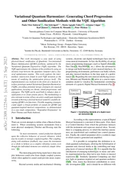 Variational Quantum Harmonizer: Generating Chord Progressions and Other
  Sonification Methods with the VQE Algorithm