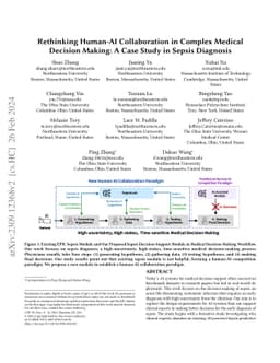 Rethinking Human-AI Collaboration in Complex Medical Decision Making: A
  Case Study in Sepsis Diagnosis