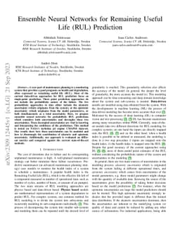 Ensemble Neural Networks for Remaining Useful Life (RUL) Prediction