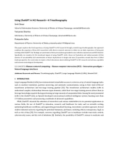 Using ChatGPT in HCI Research -- A Trioethnography