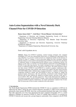 Auto-Lesion Segmentation with a Novel Intensity Dark Channel Prior for
  COVID-19 Detection
