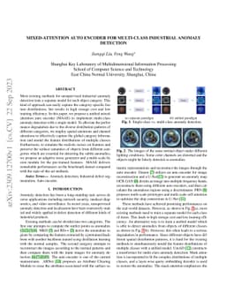 mixed attention auto encoder for multi-class industrial anomaly
  detection