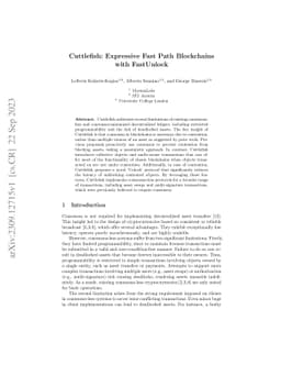Cuttlefish: Expressive Fast Path Blockchains with FastUnlock