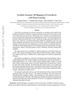 Scalable Semantic 3D Mapping of Coral Reefs with Deep Learning