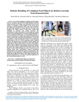 Robotic Handling of Compliant Food Objects by Robust Learning from
  Demonstration