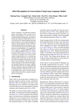 Affect Recognition in Conversations Using Large Language Models