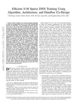 Efficient N:M Sparse DNN Training Using Algorithm, Architecture, and
  Dataflow Co-Design