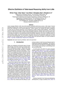 Effective Distillation of Table-based Reasoning Ability from LLMs