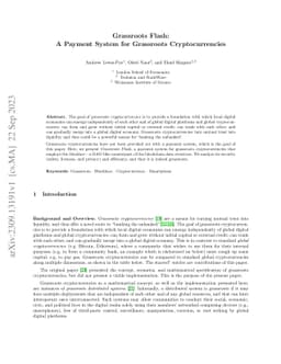 Grassroots Flash: A Payment System for Grassroots Cryptocurrencies