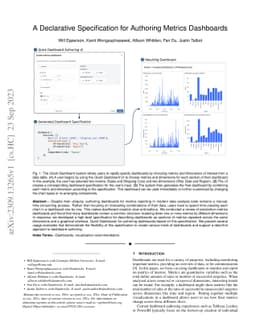 A Declarative Specification for Authoring Metrics Dashboards