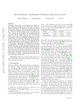 Beyond Fairness: Age-Harmless Parkinson's Detection via Voice