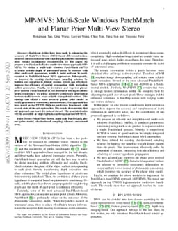 MP-MVS: Multi-Scale Windows PatchMatch and Planar Prior Multi-View
  Stereo