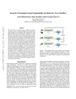 Towards LLM-guided Causal Explainability for Black-box Text Classifiers