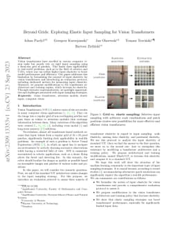 Beyond Grids: Exploring Elastic Input Sampling for Vision Transformers