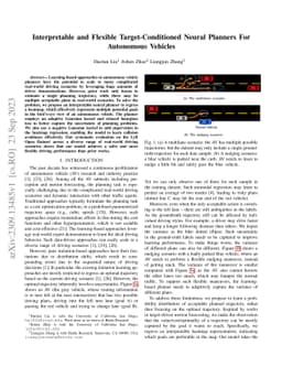 Interpretable and Flexible Target-Conditioned Neural Planners For
  Autonomous Vehicles