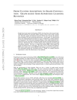 From Cluster Assumption to Graph Convolution: Graph-based
  Semi-Supervised Learning Revisited