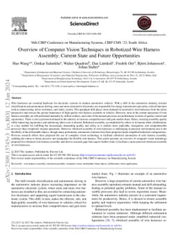 Overview of Computer Vision Techniques in Robotized Wire Harness
  Assembly: Current State and Future Opportunities