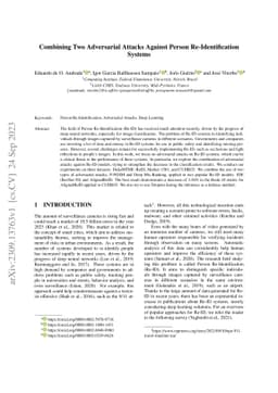 Combining Two Adversarial Attacks Against Person Re-Identification
  Systems