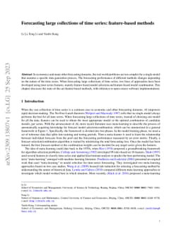 Forecasting large collections of time series: feature-based methods