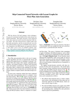 Skip-Connected Neural Networks with Layout Graphs for Floor Plan
  Auto-Generation