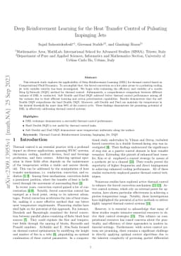 Deep Reinforcement Learning for the Heat Transfer Control of Pulsating
  Impinging Jets
