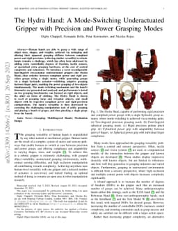 The Hydra Hand: A Mode-Switching Underactuated Gripper with Precision
  and Power Grasping Modes
