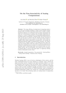 On the Non-Associativity of Analog Computations