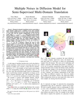 Multiple Noises in Diffusion Model for Semi-Supervised Multi-Domain
  Translation