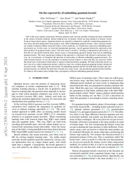 On the expressivity of embedding quantum kernels