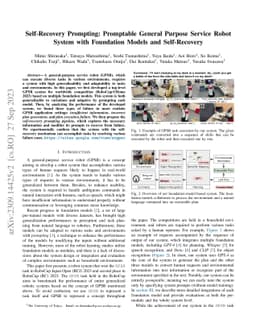 Self-Recovery Prompting: Promptable General Purpose Service Robot System
  with Foundation Models and Self-Recovery