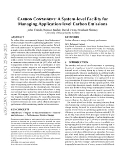 Carbon Containers: A System-level Facility for Managing
  Application-level Carbon Emissions