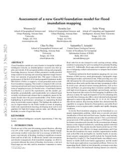 Assessment of a new GeoAI foundation model for flood inundation mapping