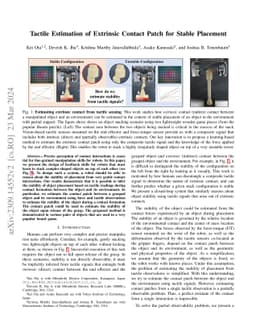 Tactile Estimation of Extrinsic Contact Patch for Stable Placement