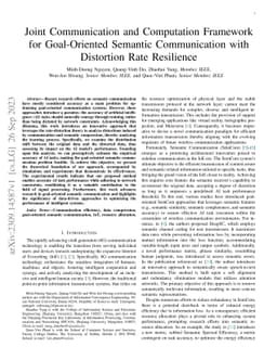 Joint Communication and Computation Framework for Goal-Oriented Semantic
  Communication with Distortion Rate Resilience