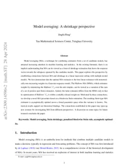 Model averaging: A shrinkage perspective