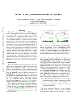 ZiCo-BC: A Bias Corrected Zero-Shot NAS for Vision Tasks