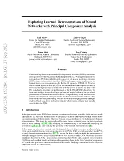 Exploring Learned Representations of Neural Networks with Principal
  Component Analysis