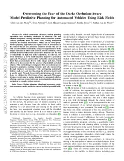Overcoming the Fear of the Dark: Occlusion-Aware Model-Predictive
  Planning for Automated Vehicles Using Risk Fields