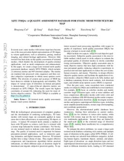 SJTU-TMQA: A quality assessment database for static mesh with texture
  map