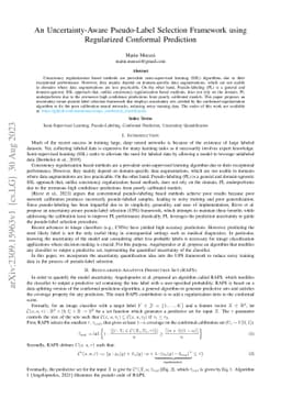 An Uncertainty-Aware Pseudo-Label Selection Framework using Regularized
  Conformal Prediction