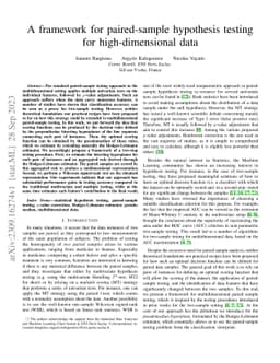 A framework for paired-sample hypothesis testing for high-dimensional
  data