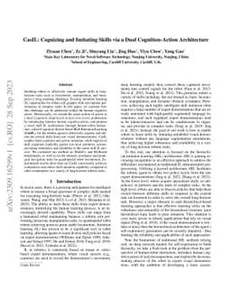 CasIL: Cognizing and Imitating Skills via a Dual Cognition-Action
  Architecture