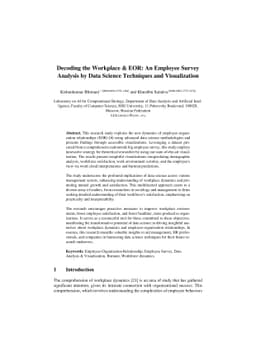 Decoding the Workplace & EOR: An Employee Survey Analysis by Data
  Science Techniques and Visualization
