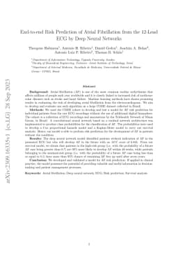 End-to-end Risk Prediction of Atrial Fibrillation from the 12-Lead ECG
  by Deep Neural Networks