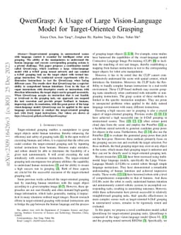 QwenGrasp: A Usage of Large Vision-Language Model for Target-Oriented
  Grasping