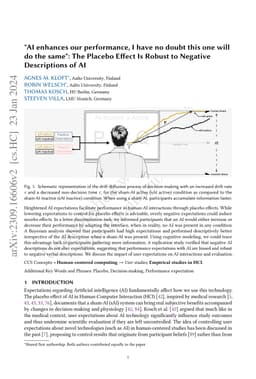 "AI enhances our performance, I have no doubt this one will do the
  same": The Placebo effect is robust to negative descriptions of AI