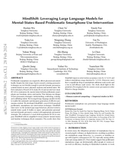 MindShift: Leveraging Large Language Models for Mental-States-Based
  Problematic Smartphone Use Intervention
