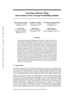 Learning to Receive Help: Intervention-Aware Concept Embedding Models