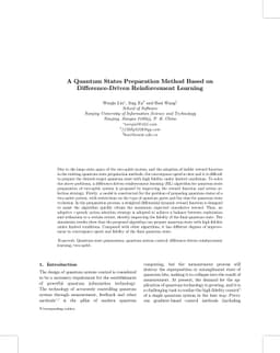 A Quantum States Preparation Method Based on Difference-Driven
  Reinforcement Learning